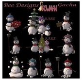 .:Bee Designs:.Snowman Gacha Snow  family 
