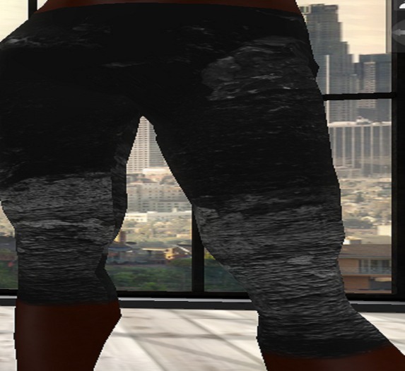 Second Life Marketplace - Black and White Marble Capris