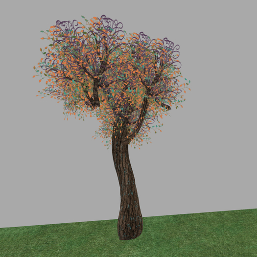 Fairy tree orange-teal