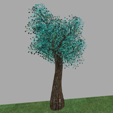 Fantasy fairy tree - teal
