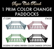 1 Prim Color Change Paddocks - Menu Driven, Resizable, Copy, Modify