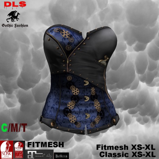Steampunk Corset w. pocketwatch SPC28    boxed