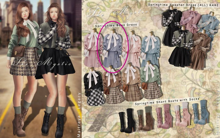 *The Mystic*Springtime Bows Dress (Grape) - Maitreya