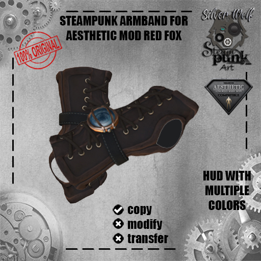 SW - Steampunk Armband Aesthetic Mod Red Fox (Box)