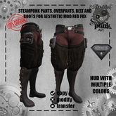 SW - Steampunk Pants Boots And Belt Aesthetic Mod Red Fox