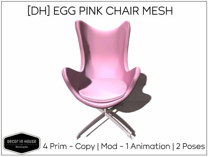 [DH] EGG PINK CHAIR MESH 