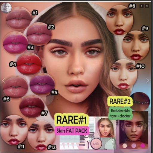 Second Life Marketplace - SPIRIT Skins - Rosalia Skin #1 & 2 Rare ...