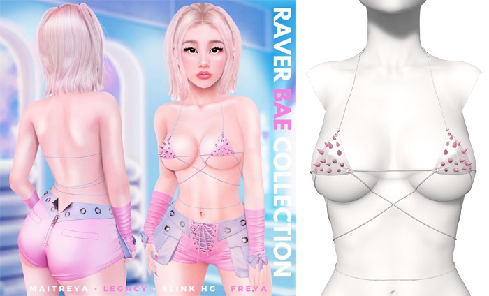 Rebelpill - Raver Bae Collection Bra White