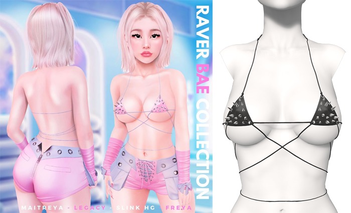 Rebelpill - Raver Bae Collection Bra Dark Grey