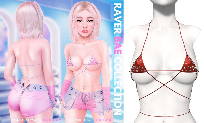 Rebelpill - Raver Bae Collection Bra Red