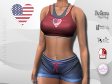 USA - TANK TOP & SHORTS - HEART - 02