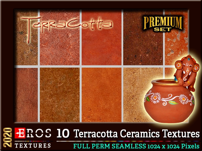 10 Terracotta Ceramics Textures (Vol.1) by {EROS Textures Lab}