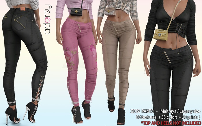 adorsy - Zeta Pants Fatpack - Maitreya/Legacy