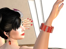 Adl Red Coral diamond bracelet