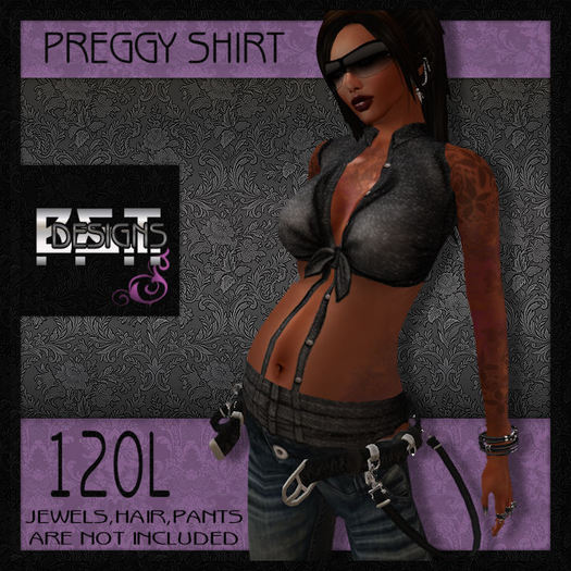 .Bijou ~ PreGGy shirt "black-transpa" (50%sale)