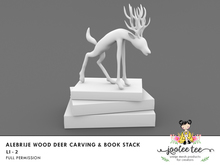 Joolee Tee Builders - Alebrije Wood Deer w Book Stack  
