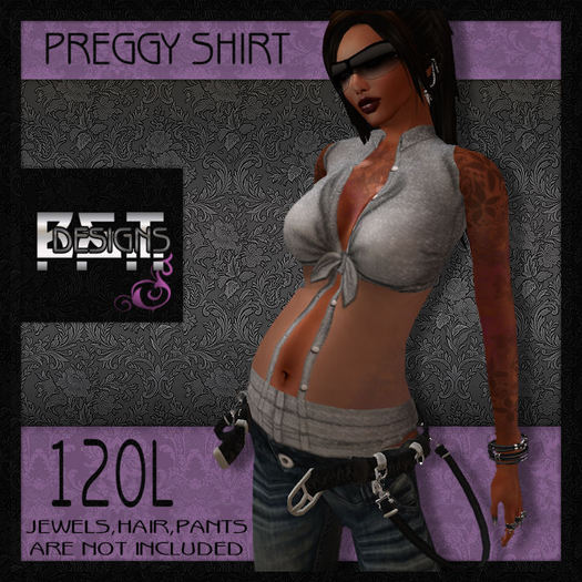 .Bijou ~ PreGGy shirt "grey-transpa" (50%sale)