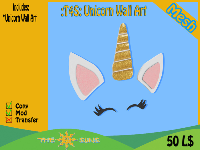 :T4S: Unicorn Wall Art