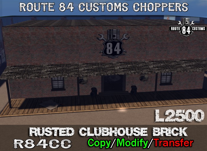 Route 84 Customs - Rusted Clubhouse Brick