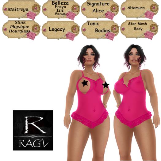 RAGZ - LACY TEDDY PINK (Add)