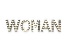 [Px] "WOMAN" Illuminated Light Bulbs Sign