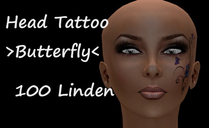 Head Butterfly Tattoo