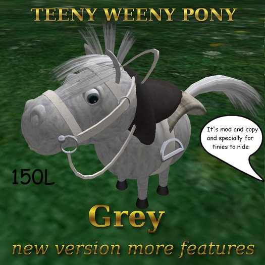 teeny western grey pony v3.3