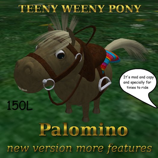teeny western palomino pony v3.3