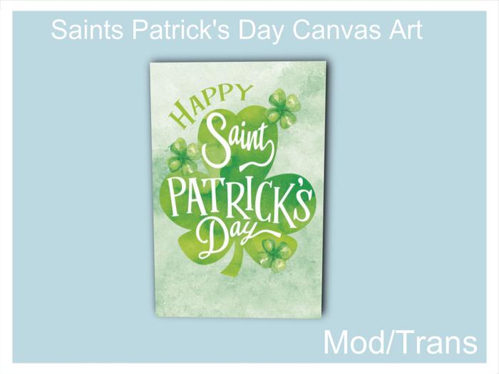 *CC* Saints Patrick's Day Canvas Art (BAGGED)