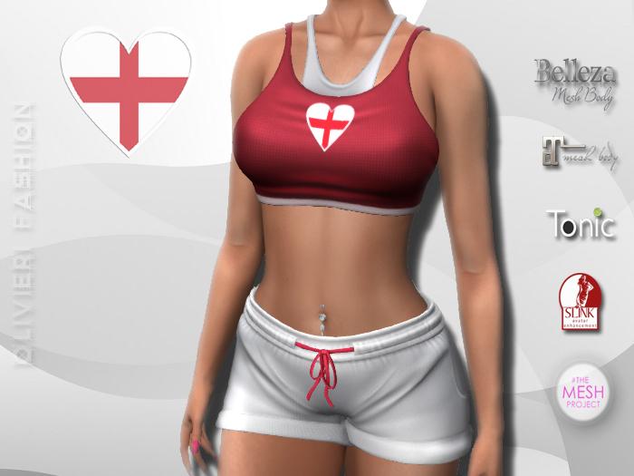 ENGLAND - TANK TOP & SHORTS - Heart