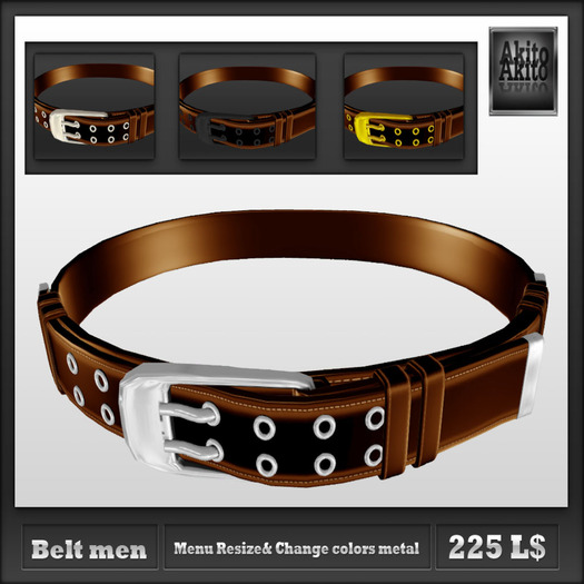 Akito - Belt mens brown