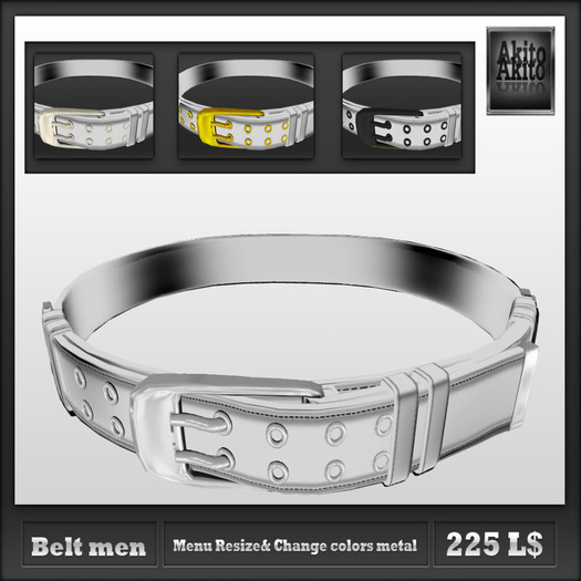 Akito - Belt mens white
