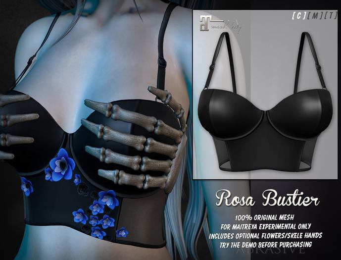 [ abrasive ] Rosa Bustier - Black