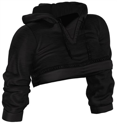 Kaithleen's Crop Hoodie - Black