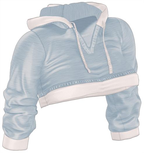 Kaithleen's Crop Hoodie - Blue