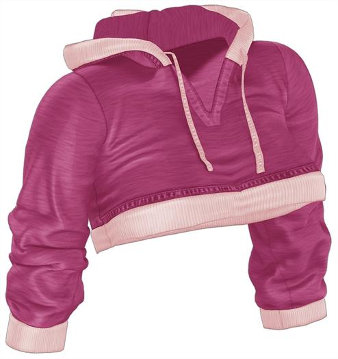 Kaithleen's Crop Hoodie - Lipstick