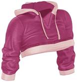 Kaithleen's Crop Hoodie - Lipstick