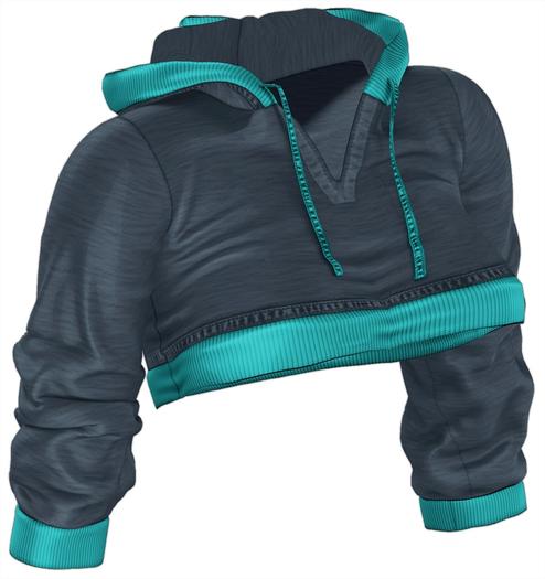 Kaithleen's Crop Hoodie - Navy
