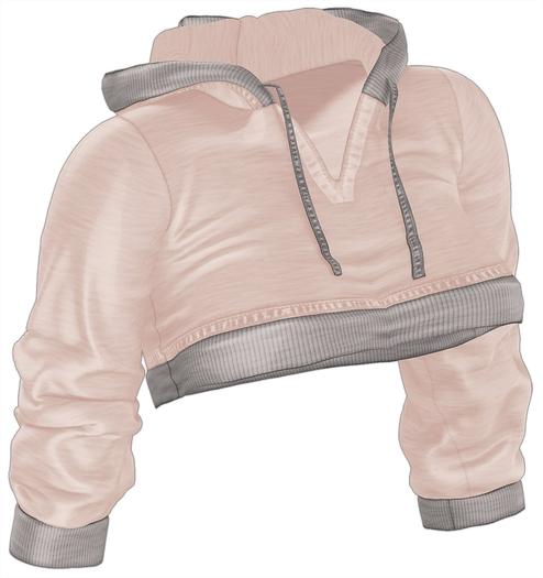 Kaithleen's Crop Hoodie - Nude