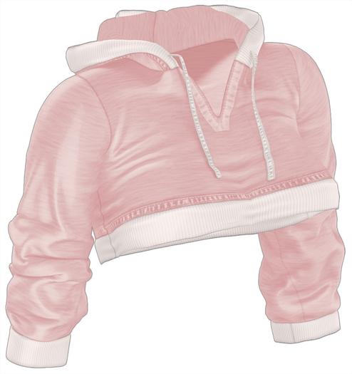 Kaithleen's Crop Hoodie - Pink