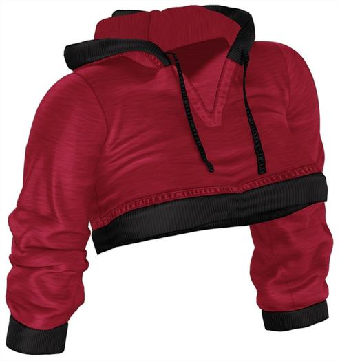 Kaithleen's Crop Hoodie - Red