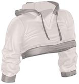 Kaithleen's Crop Hoodie - White