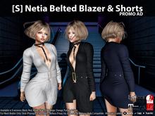 [S] Netia Belted Blazer & Shorts Demo