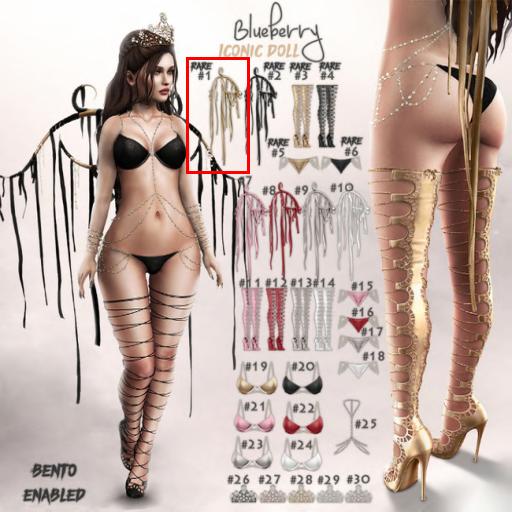 #1 Blueberry - Iconic Doll - Wings - Gold / RARE