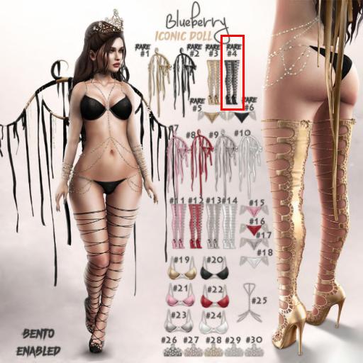 #4 Blueberry - Iconic Doll - Shoes - Black - Maitreya / RARE