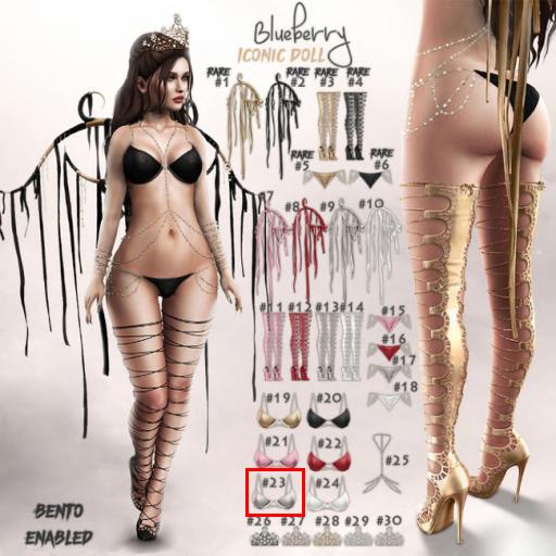 #23 Blueberry - Iconic Doll - Bra - Silver - Maitreya