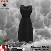 Steampunk Dress black linen boxed
