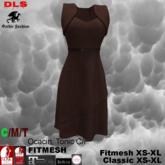 Steampunk Dress brown linen boxed