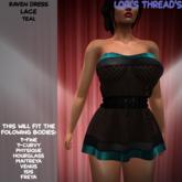 [L.T] Raven Dress - Teal Lace - REZ ME