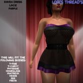 [L.T] Raven Dress - Purple Lace - REZ ME
